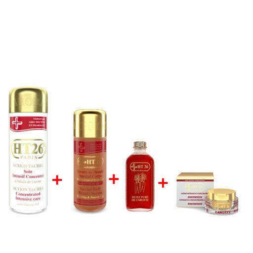 HT26 Paris Action Taches body, face, serum And Carrot oil Combo