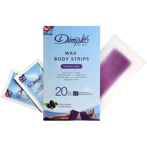 Dimples Wax Body Strips for Normal Skin
