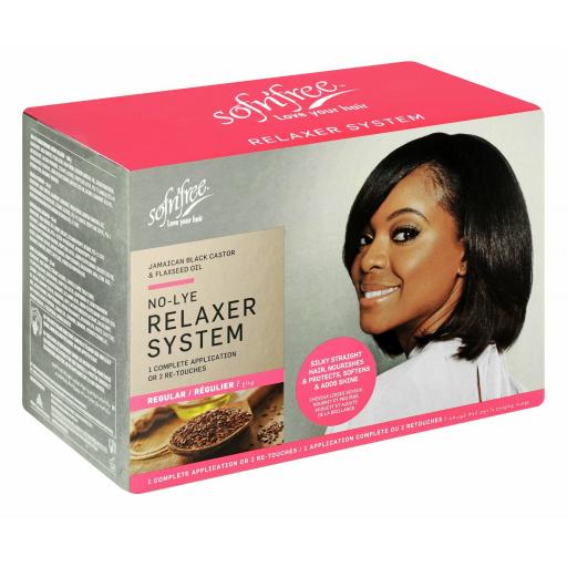 Sofn'free No-Lye Jamaican Black Castor & Flaxseed Relaxer System Regular Kit