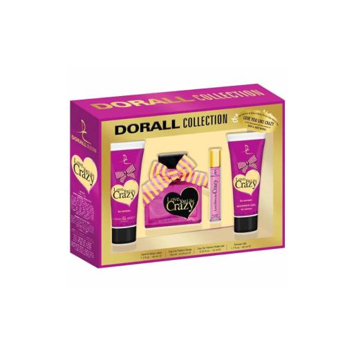 Dorall Collection Set Women Love You Like Crazy Body Lotion Parfum Shower Gel