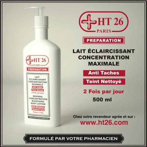 HT26 Paris preparation Maximal concentration bleaching body lotion