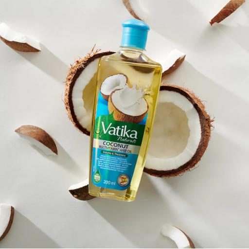 Vatika Naturals Coconut enriched hair oil for volume and thickness