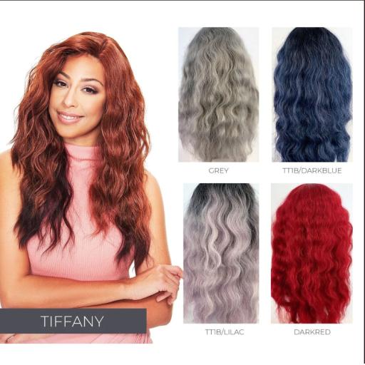 Tiffany Synthetic Multi Parting Wig Grey